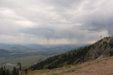 Regen in de Teton Mountains