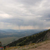 Regen in de Teton Mountains