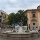 Turia fontein op de Plaza de la Virgen