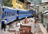 Peru Rail aankomst in Aguas Calientes