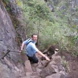 Pad naar beneden vanaf Waynu Picchu